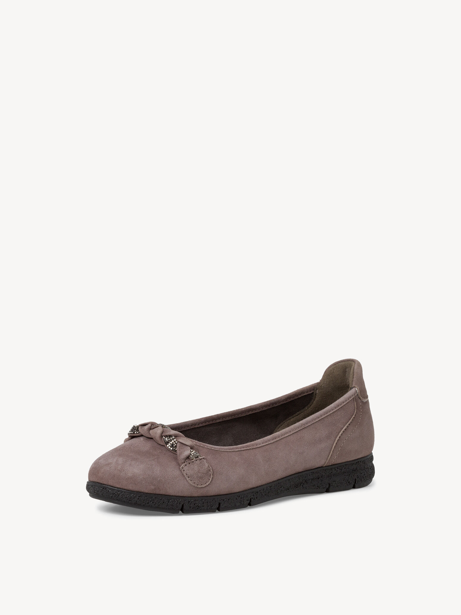 Ballerine en cuir - gris