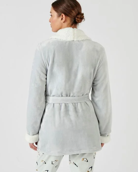 Robe de chambre courte maille moelleuse Thermolactyl