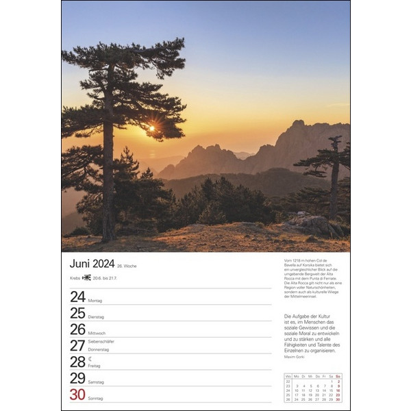 BERGE WOCHENPLANER 2024 - Kalender