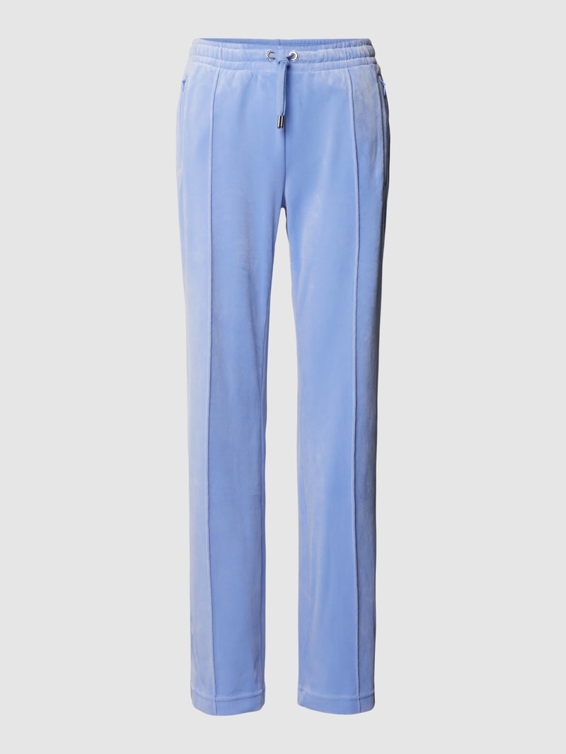 Trackpants mit fixierten Bügelfalten Modell 'TINA' in bleu