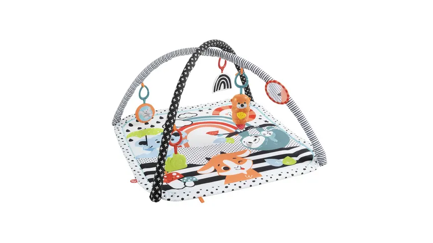 Fisher-Price Spieldecke mit Spielbogen (Licht & Musik), Krabbeldecke ab 0 M.