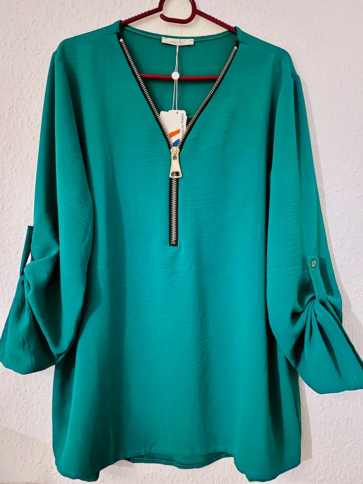 ASSUILI Bluse in Grün günstig kaufen 42