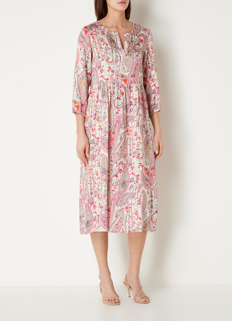 Vestido túnica midi Cinque Cidolina con estampado paisley
