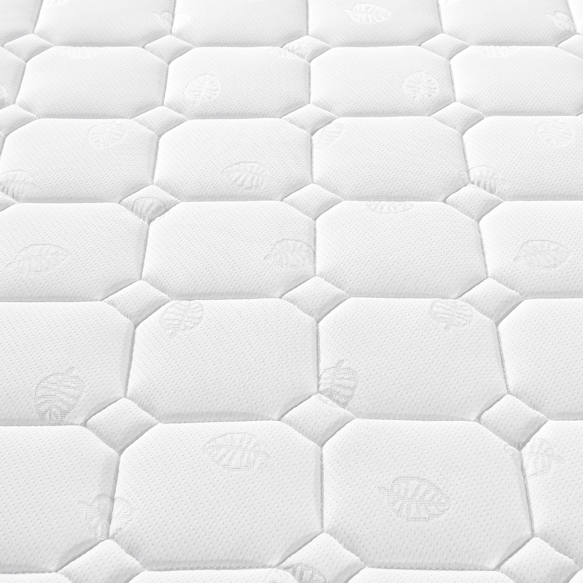 Federkernmatratze 7 Zonen Kaltschaum Matratze, Härtegrad H3, 25cm Höhe,90/140/160x200cm, Fangqi, 25 cm hoch, Taschenfederker, versteppter Mikrofaserbezug-Topping