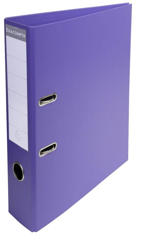 Exacompta Prem Touch Ordner DIN A4 70 mm Dunkelviolett 2 Ringe 53757E Pappkarton, PP (Polypropylen) Hochformat 10 Stück