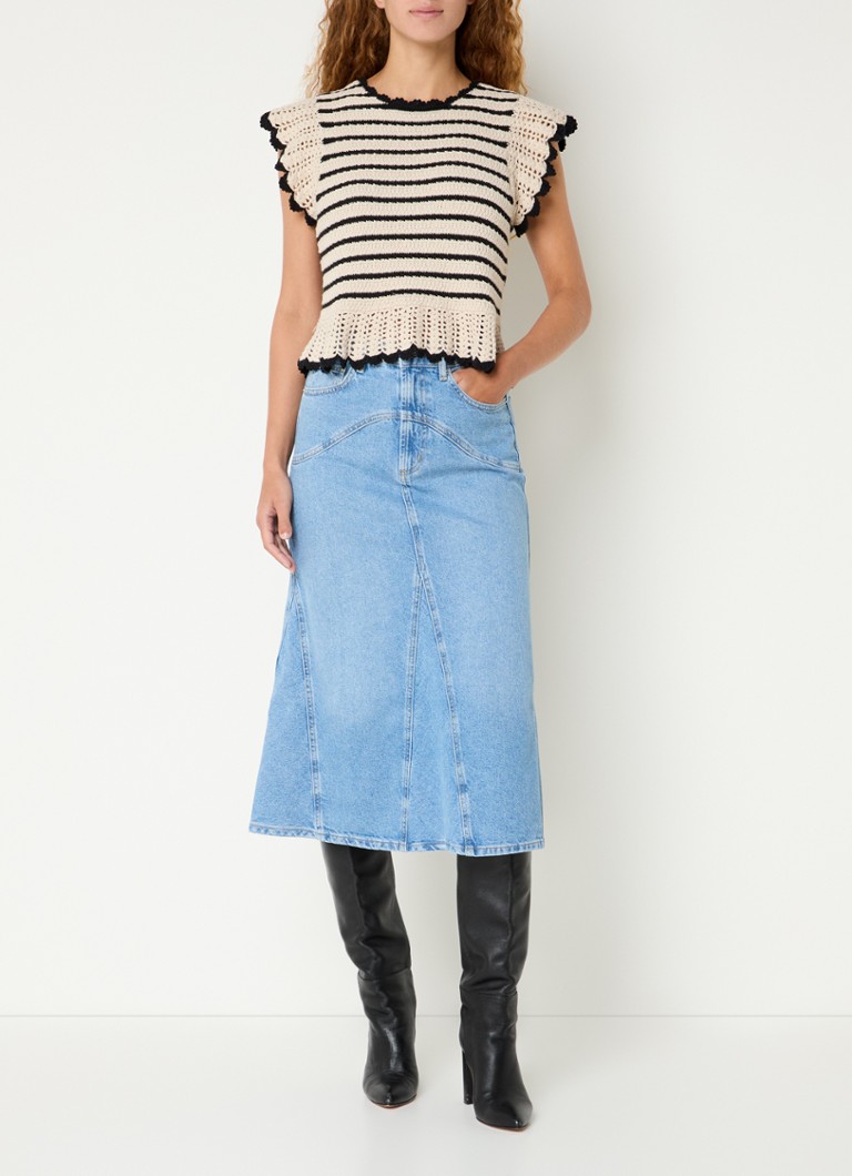 Rails Coen coarse knitted top with stripe print