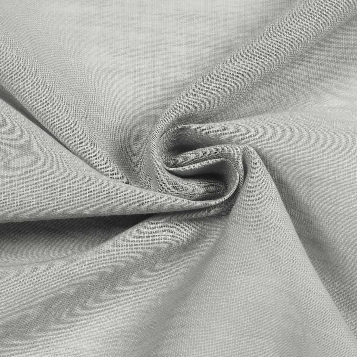 Fertigschal 100% Bio-Baumwolle Hellgrau 140 x 245 cm