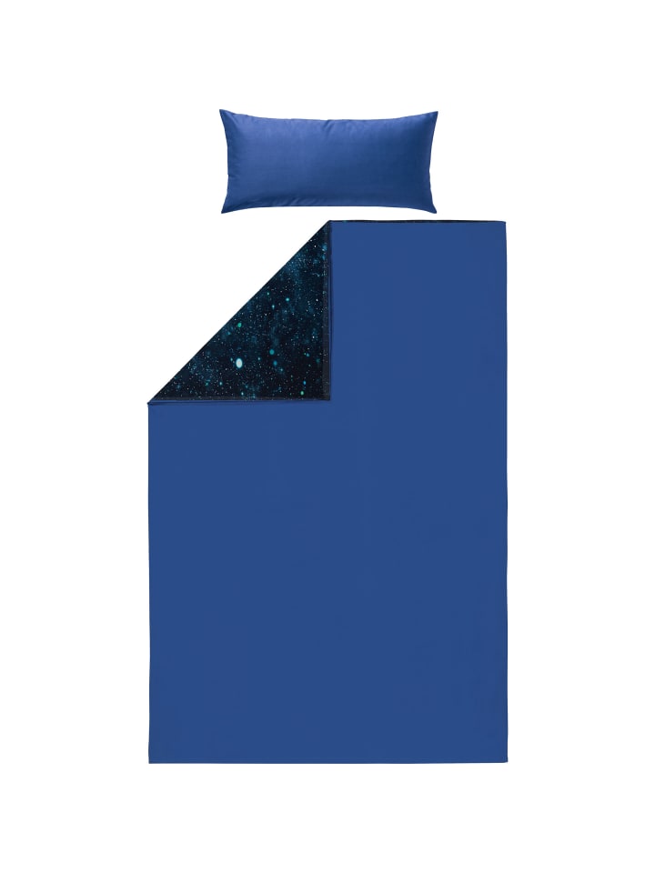 Erwin Müller Mako-Satin Wendebettwäsche in ozeanblau günstig kaufen