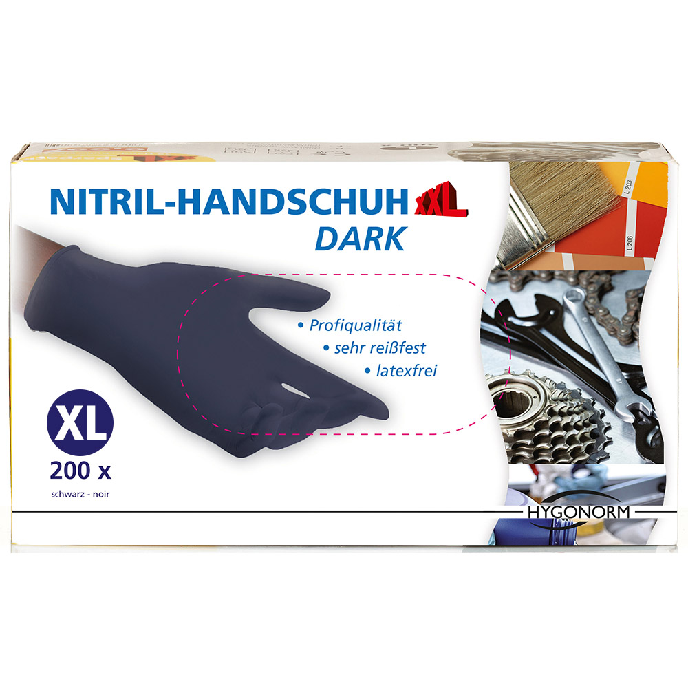 Multitec Nitril-Einweghandschuhe, Schwarz, Größe XL - 200er Set