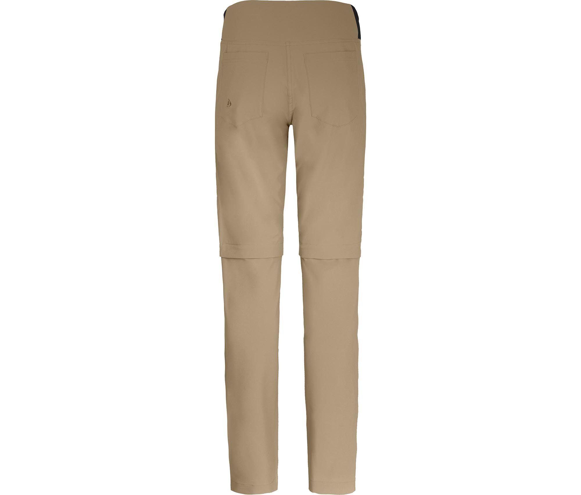 Bergson Zip-off-Hose AALBORG Vario Zipp-Off (slim) Damen Wanderhose, recycelt, elastisch, sportlich, Normalgrößen, beige