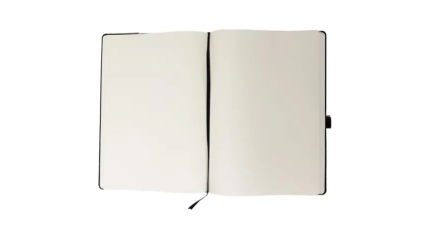 PAPERZONE Notizbuch A4 blanko schwarz