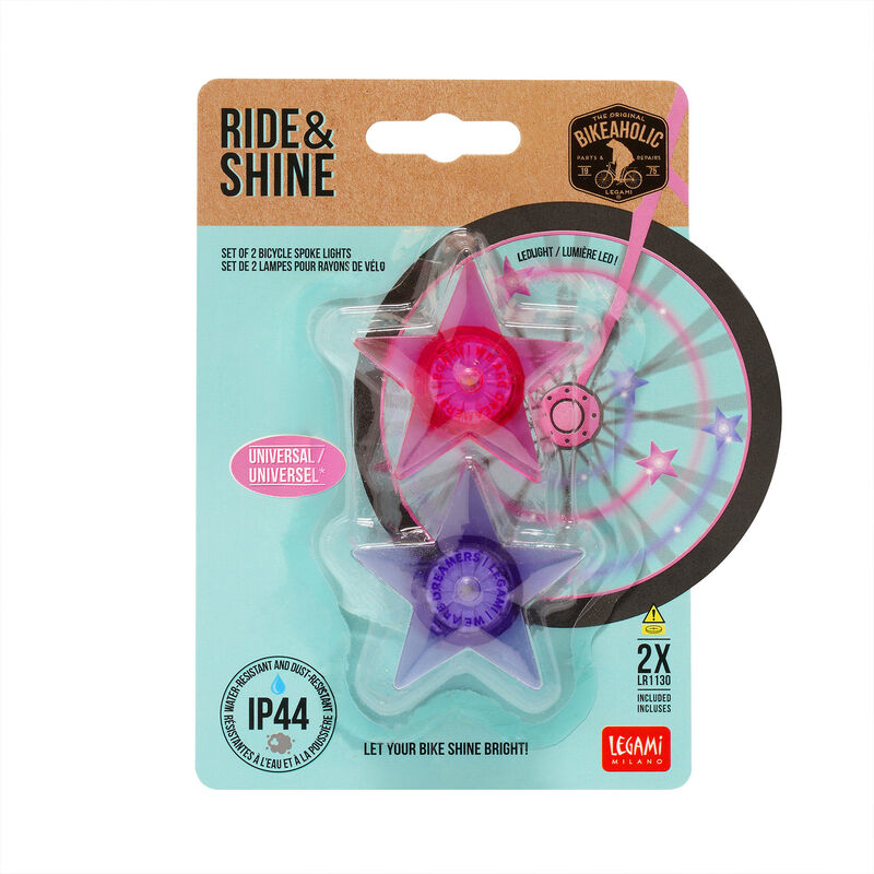 Juego de 2 luces para radios de bicicleta - Ride & Shine
