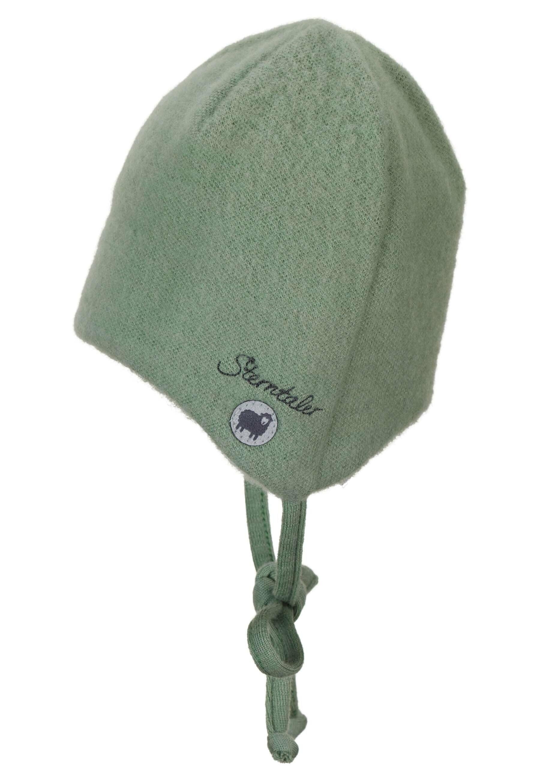 Mütze aus Wolle (Merino) mit Bindeband in 5 Farben