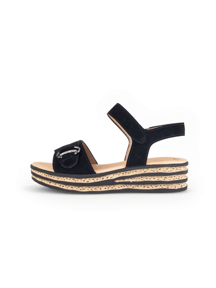 Gabor Fashion Plateau Sandalen in schwarz günstig kaufen