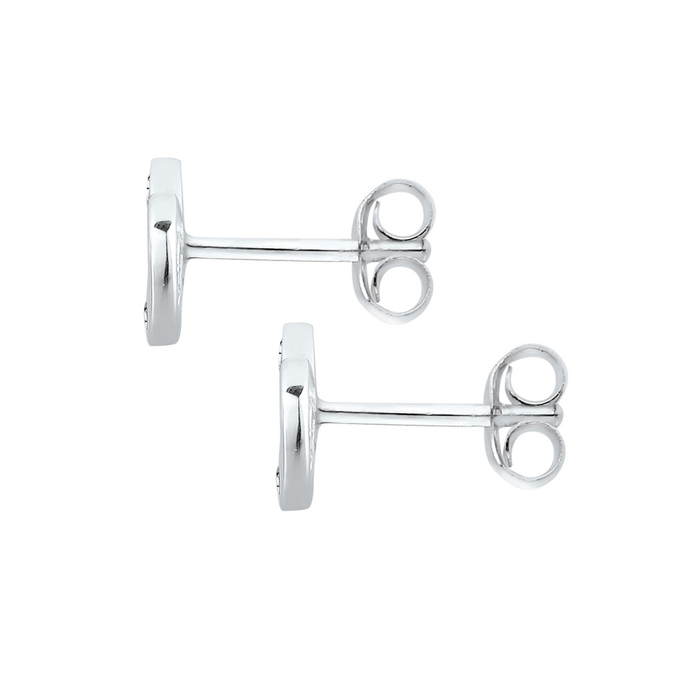 Elli Elli Boucles d'Oreilles Femme Motif Infinity Simplement avec Cristaux en Argent S Boucles d'oreilles