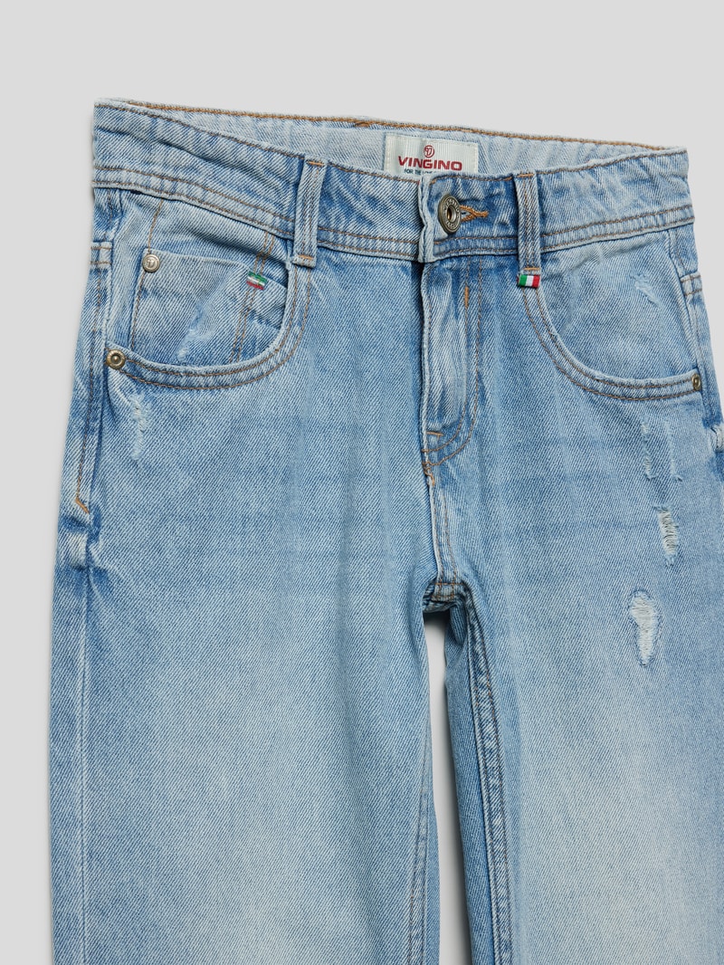 Jeans im Destroyed-Look Modell 'Baggio' in hellblau