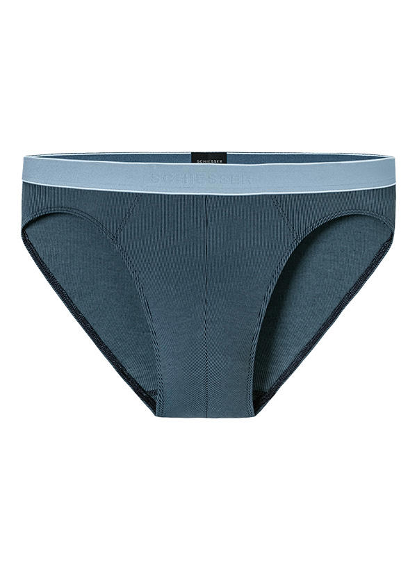 Schiesser, Slip, Baumwolle-Modal, jeansblau gestreift