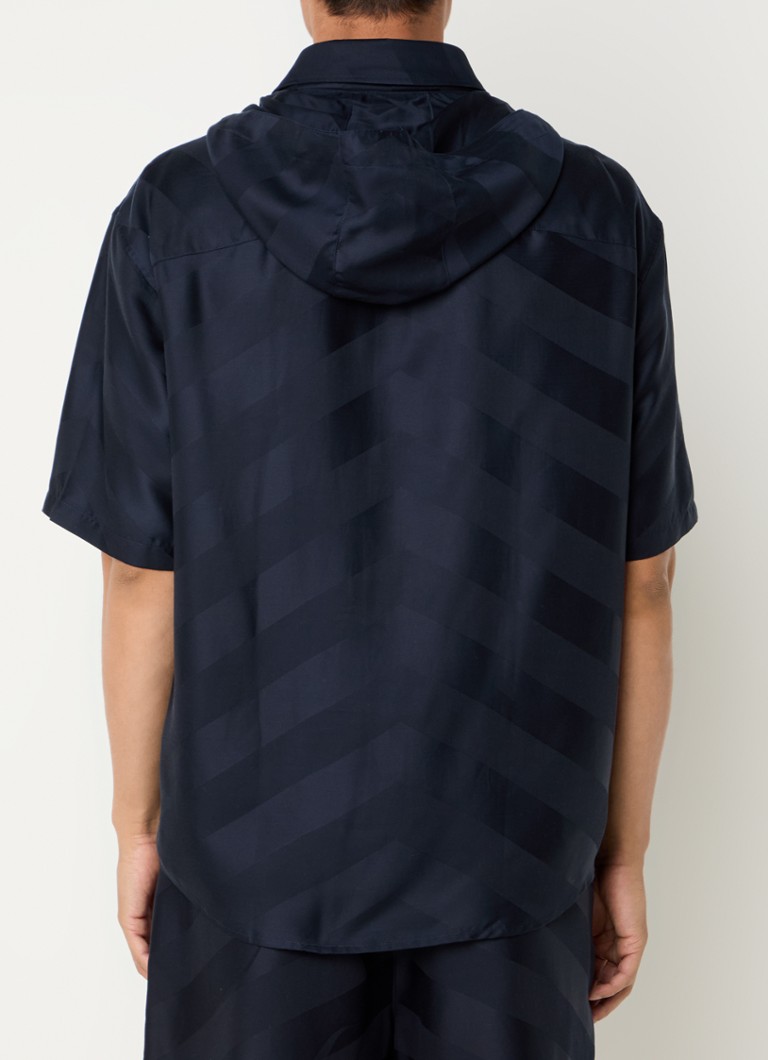 Emporio Armani srajca iz liocela regular fit s kapuco