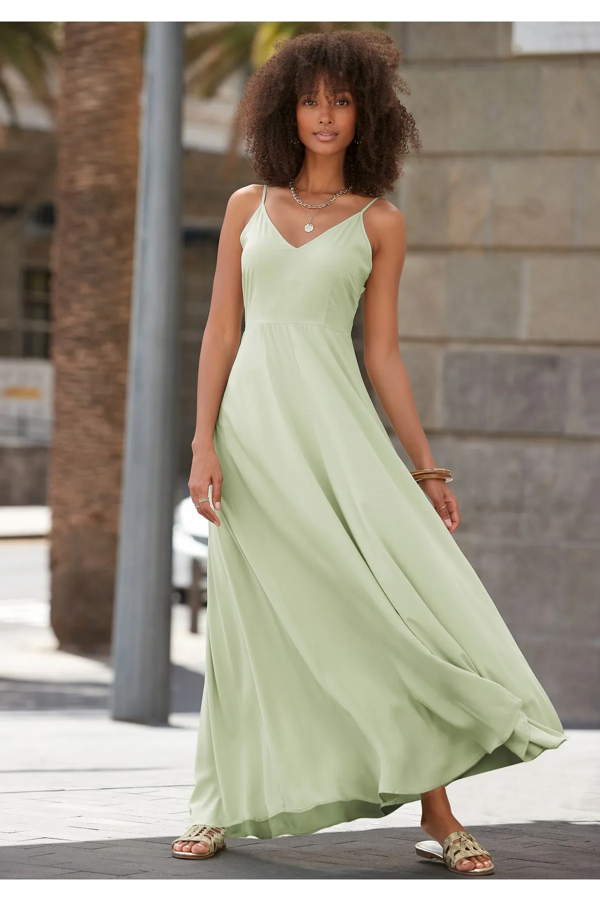 LASCANA  Kleid - Grün - Basic