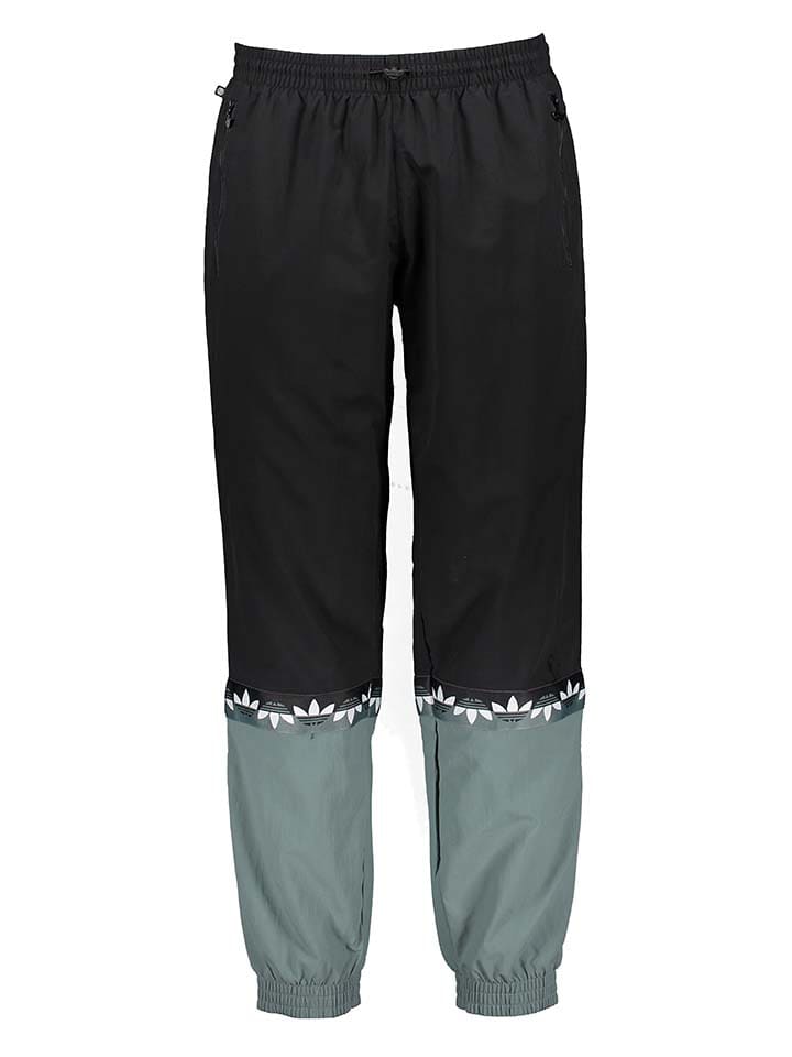 adidas Sweathose in Schwarz/ Grün günstig kaufen