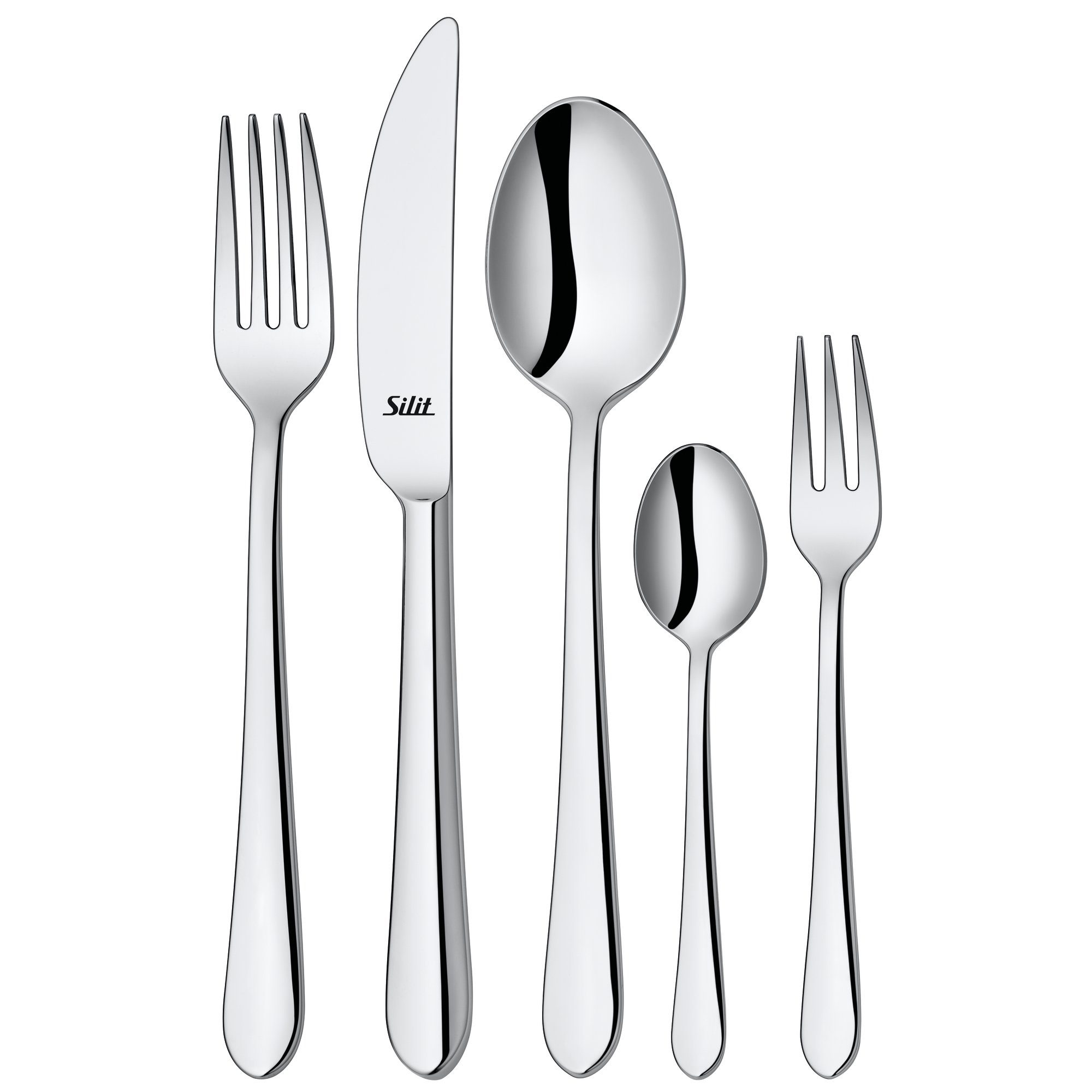 Silit Besteck-Set Midi, Solide Monobloc Tafelmesser, Crominox Edelstahl poliert