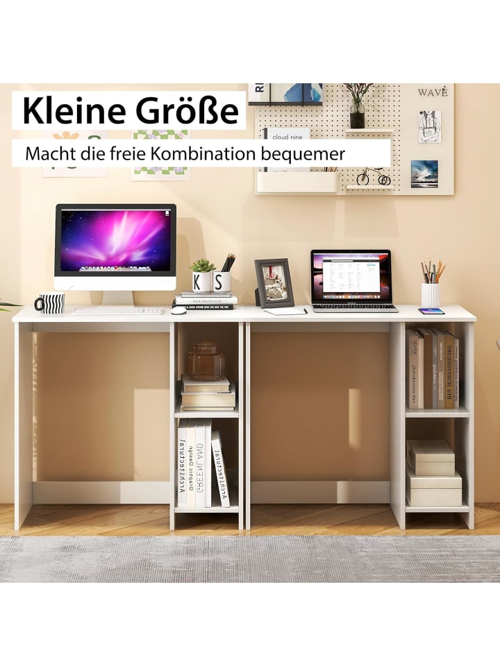 COSTWAY Schreibtische in Weiß günstig kaufen 80 cm