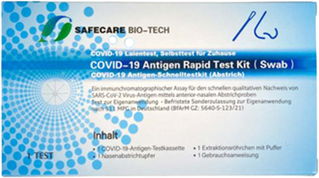 SAFECARE Bio-Tech COVID-19 Antigen-Schnelltestkit