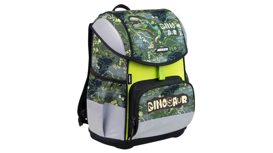 JOLLY Schultaschen-Set Ergonomic Flexi Dinosaurier 46teilig
