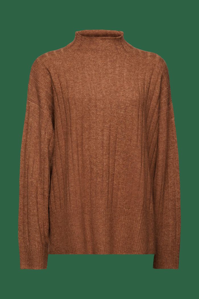 Gerippter Flachstrickpullover