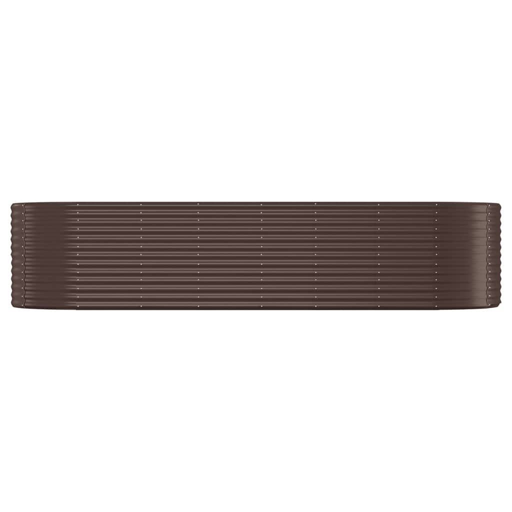 furnicato Hochbeet Pulverbeschichteter Stahl 322x100x68 cm Braun
