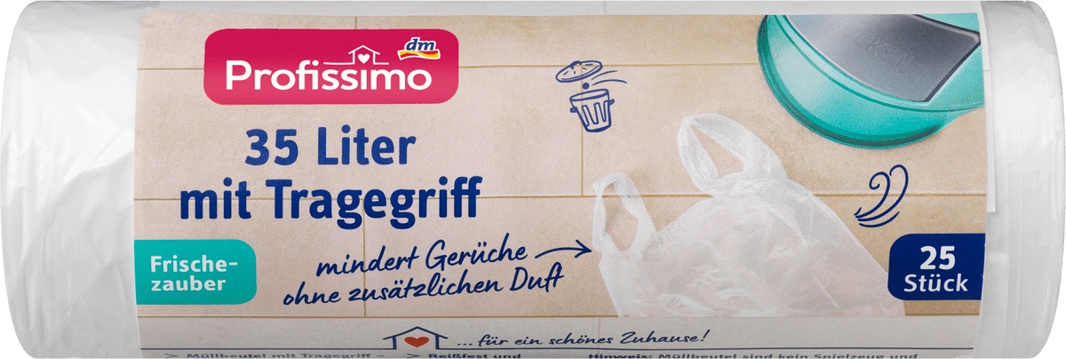 Müllbeutel 35 l mit Tragegriff Frischezauber, 25 St