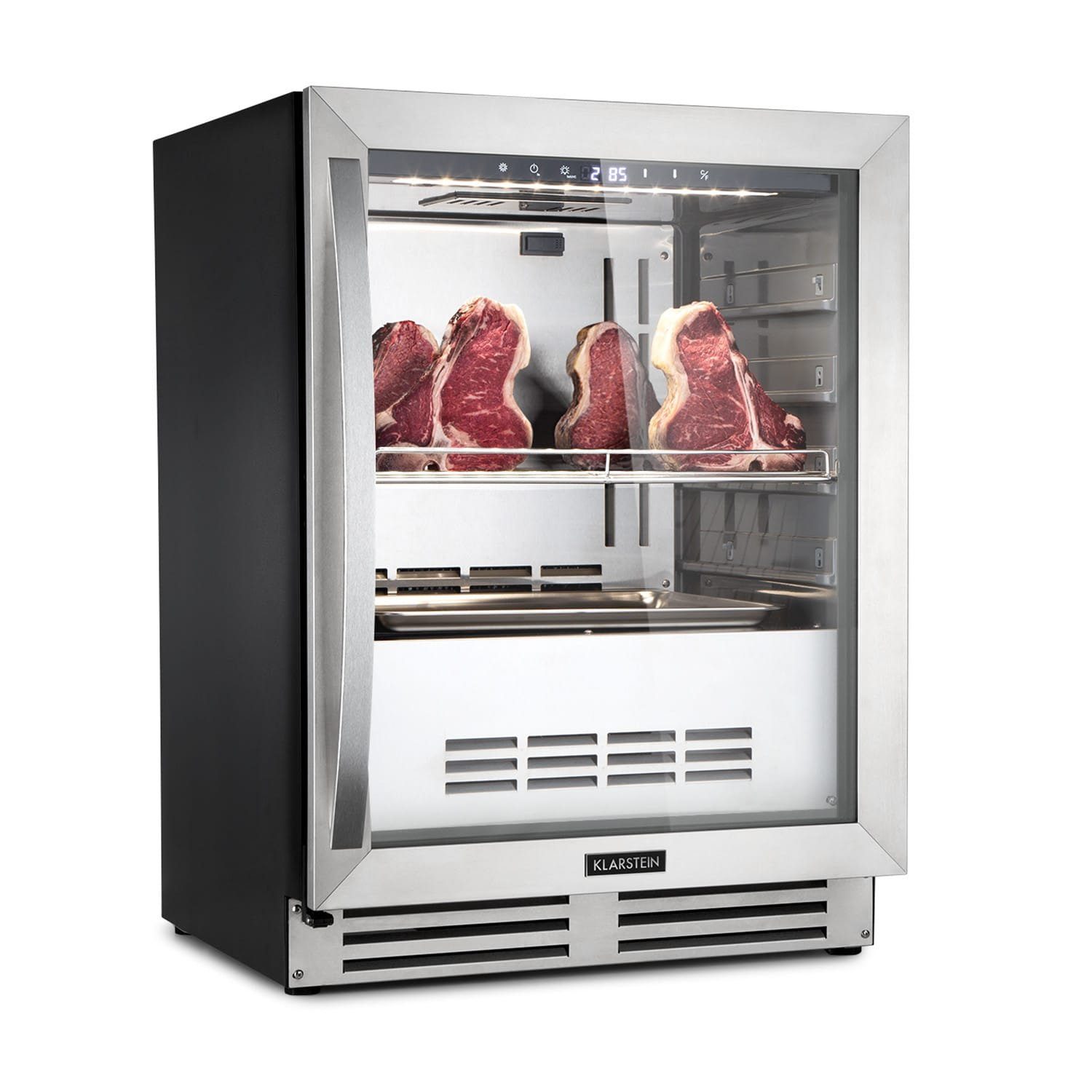 Klarstein Getränkekühlschrank HEA10-SteakhousePro 10035176, 82 cm hoch, 59.5 cm breit, Steakhouse Flesich Kühlschrank Fleischreifeschrank