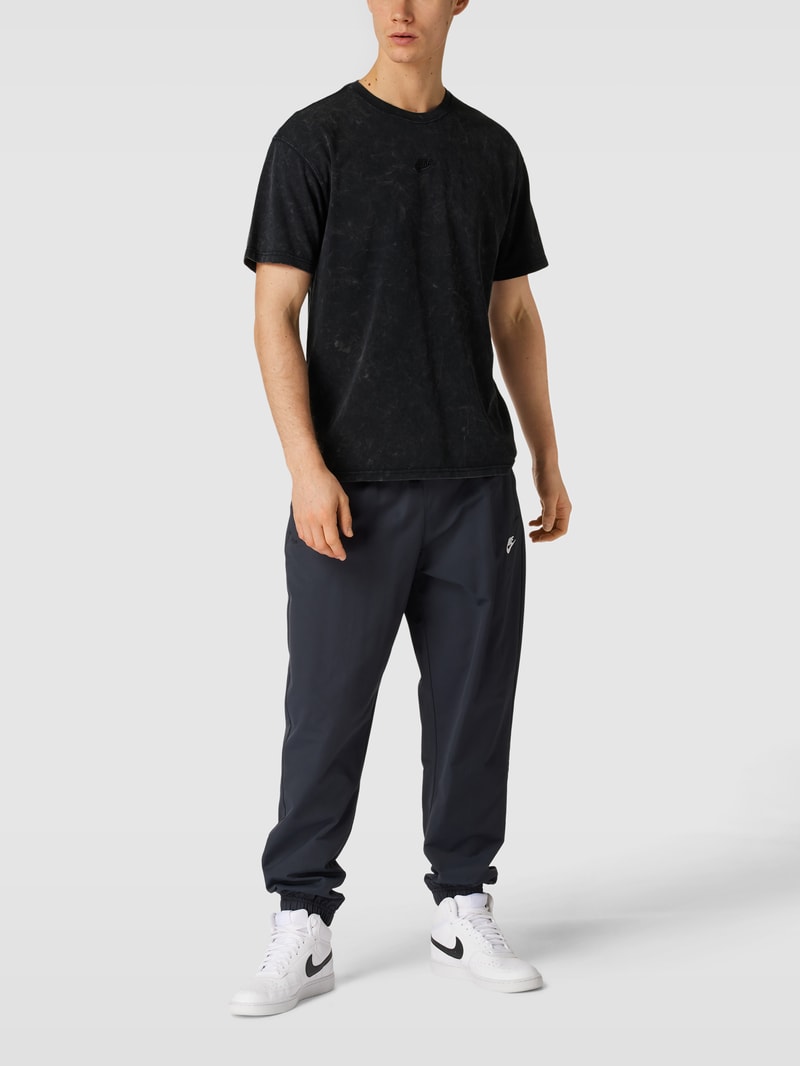 T-Shirt mit Allover-Muster in schwarz