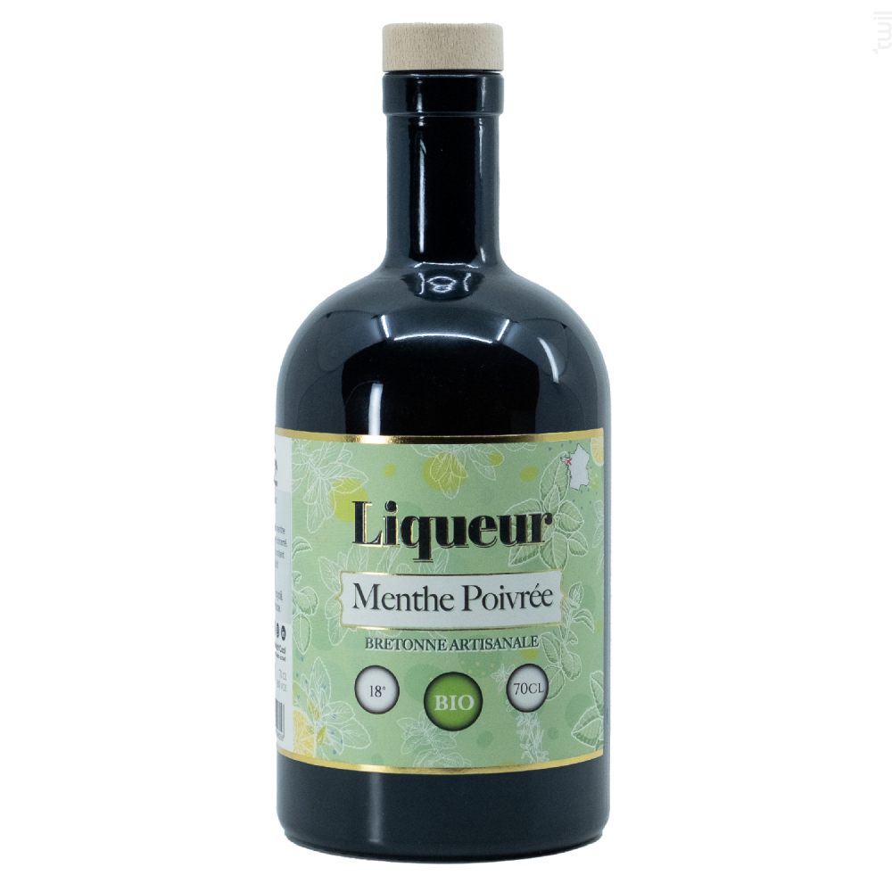 Liqueur de Menthe Poivrée bio 18° 70cL Distillerie Breizh'cool