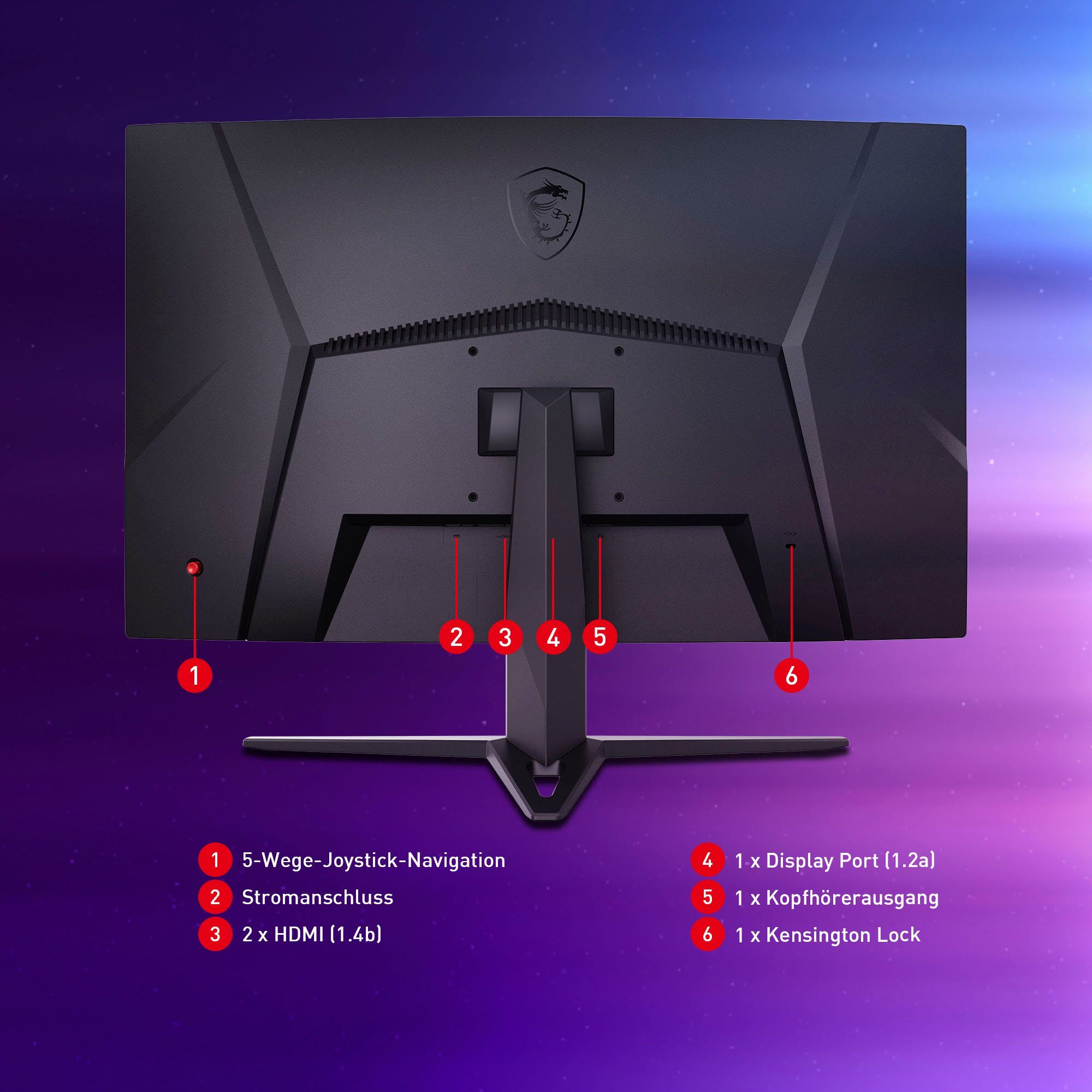 MSI Optix G32C4 E2 Curved-Gaming-LED-Monitor (80 cm/32 