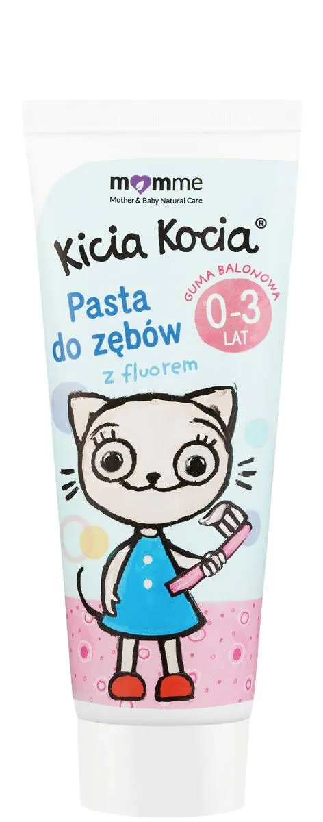 Momme Gel Tandpasta 0-3 med Fluorid Sm. Bubble Tyggegummi
