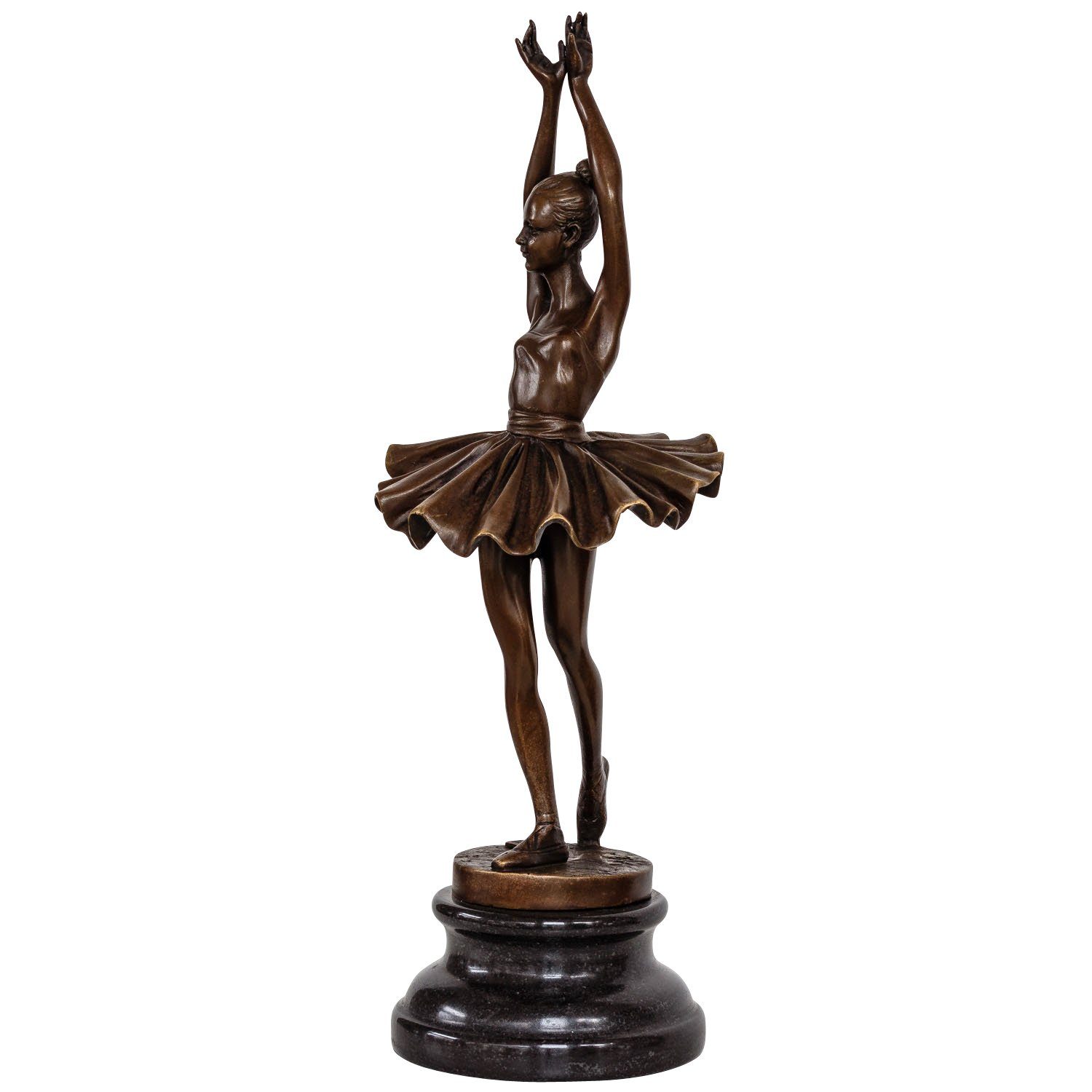 Aubaho Skulptur Bronzeskulptur Tänzerin Ballerina nach Degas Ballett Bronze Figur Repl