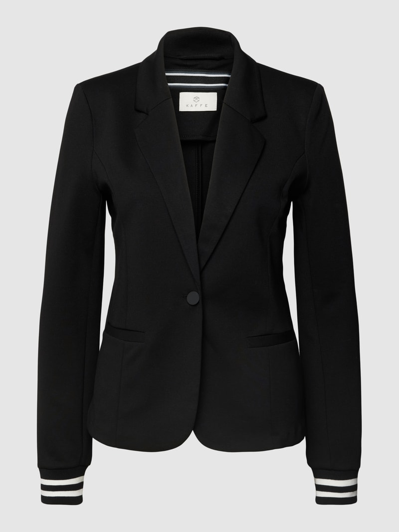 Blazer mit Leistentaschen Modell 'KINNIE' in schwarz
