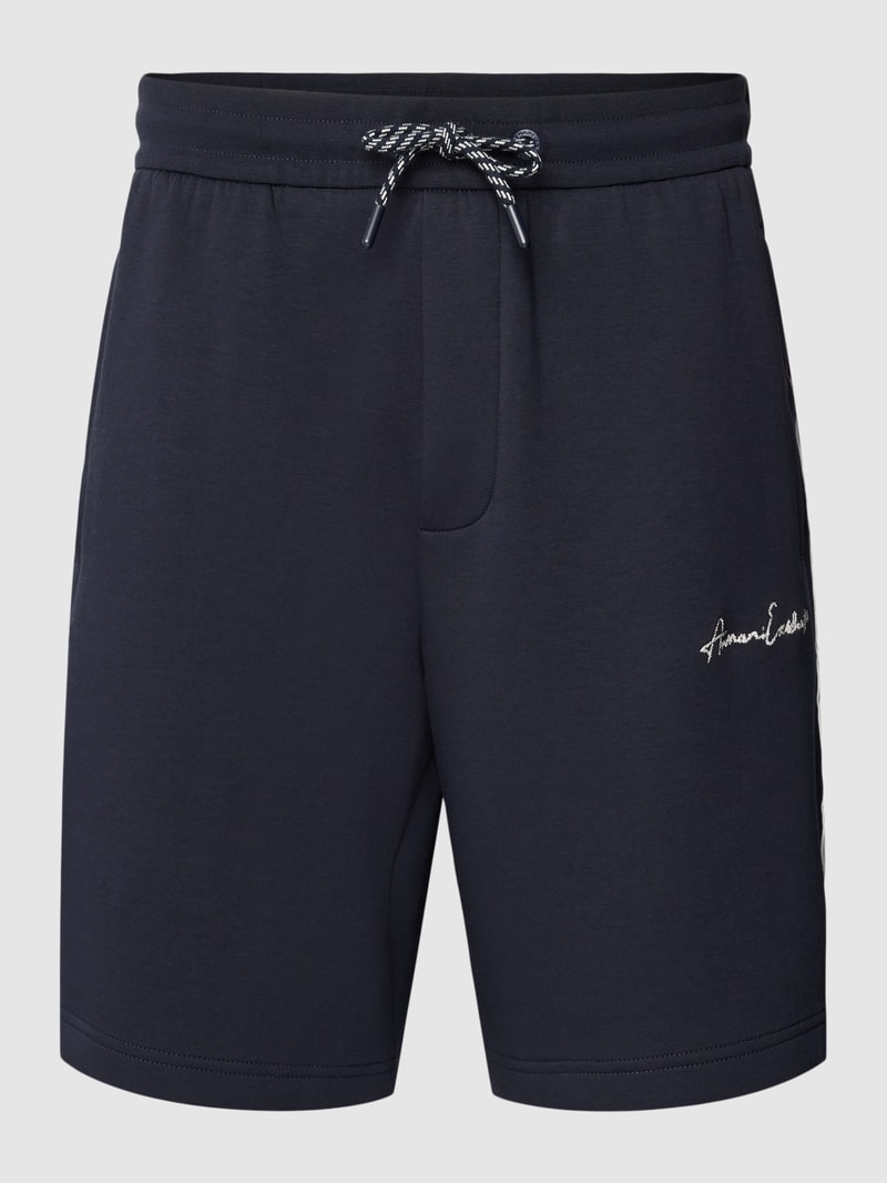 Shorts mit elastischem Bund in dunkelblau