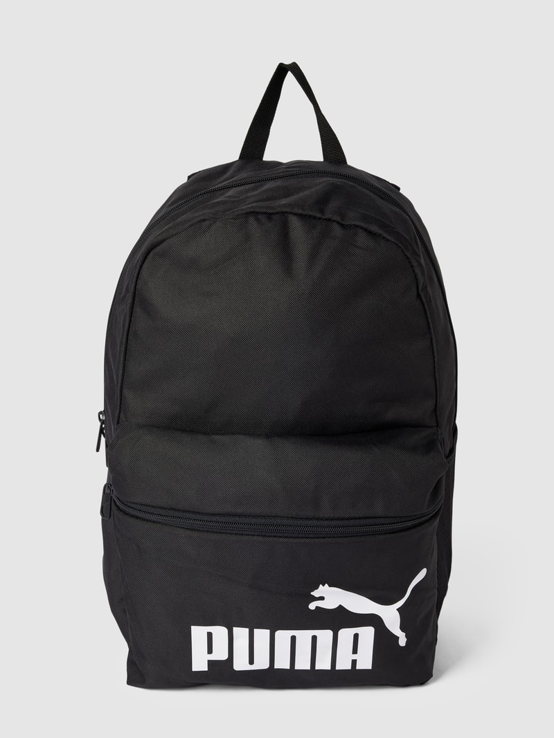 Rucksack mit Label-Details Modell 'Phase' in schwarz