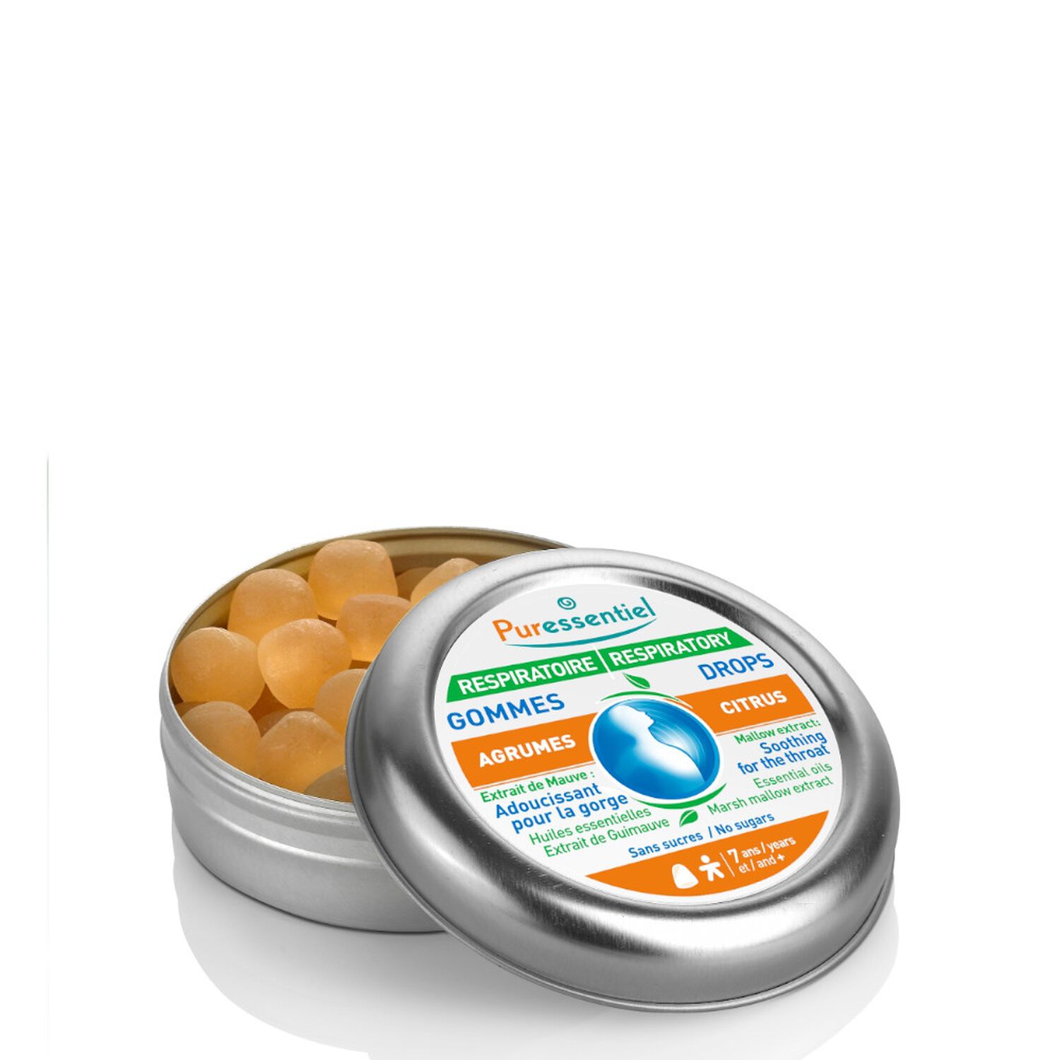 Puressentiel Respiratoire Gommes Agrumes aux Huiles Essentielles - Adoucissant la Gorge 45 g