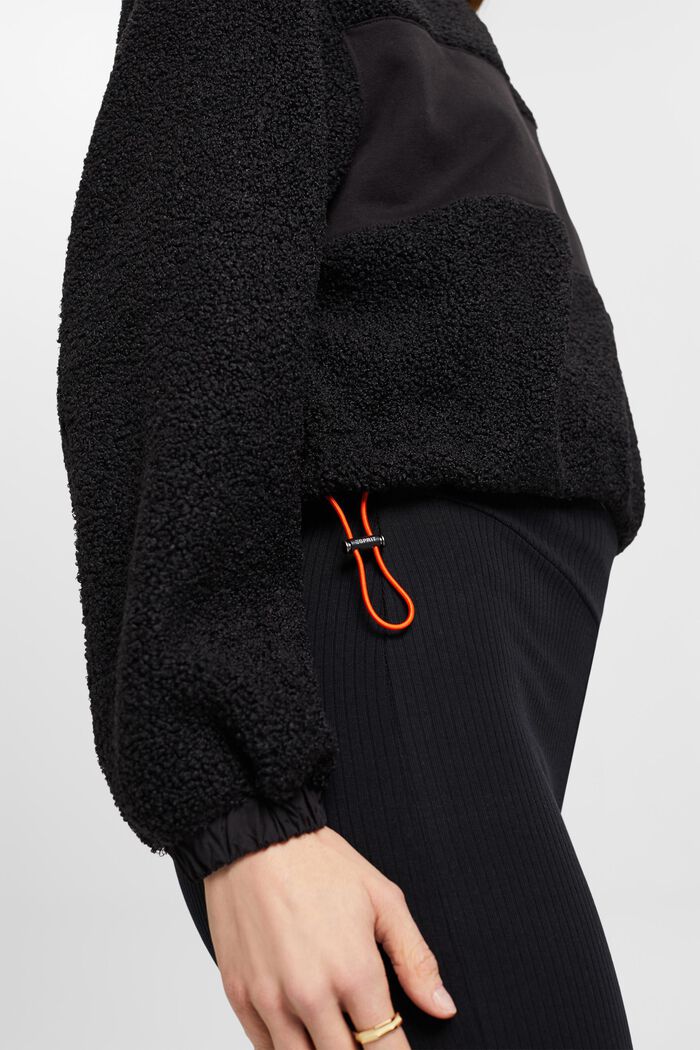 Troyer-Sweatshirt aus Materialmix