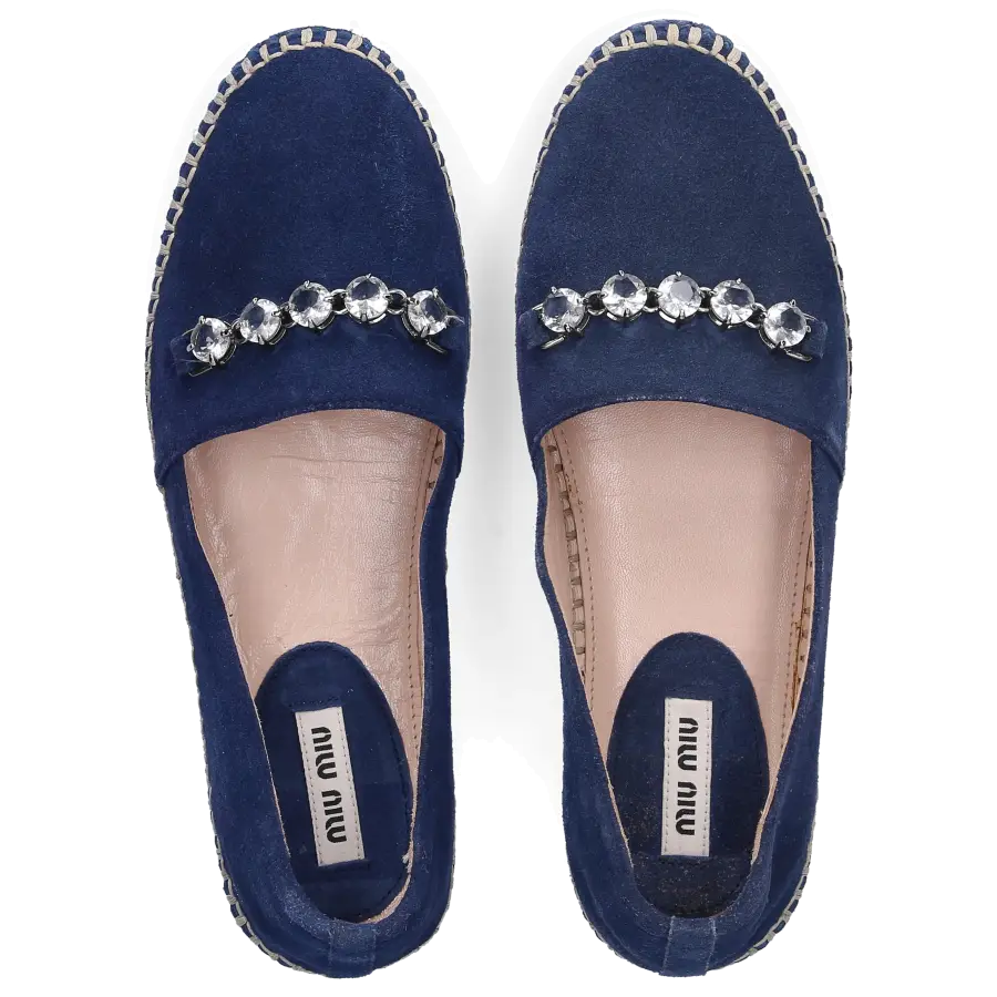 Miu Miu - Loafer Veloursleder - blau