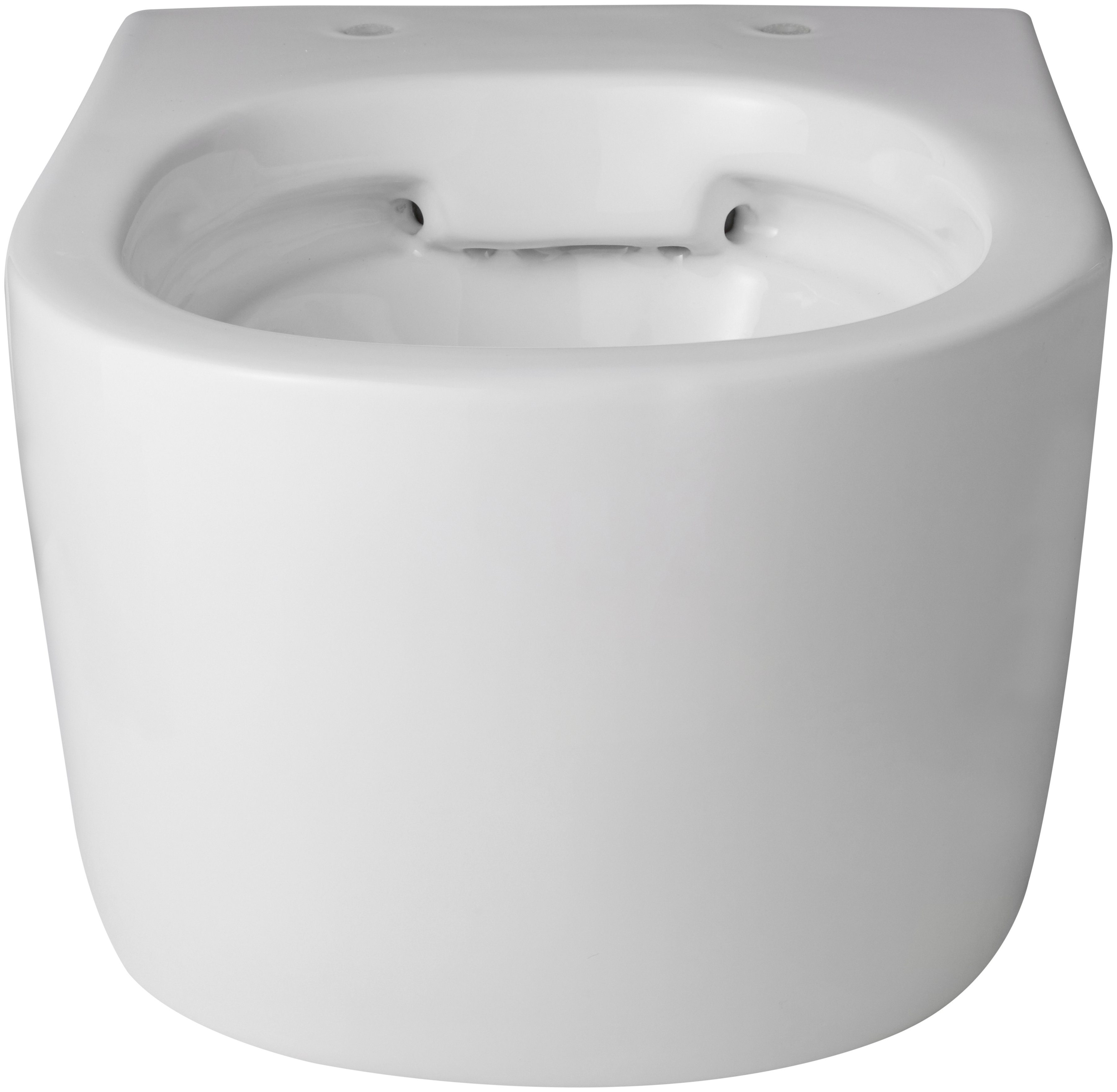 welltime Tiefspül-WC Trento, wandhängend, Abgang waagerecht, spülrandlos, aus Sanitärkeramik, inkl. WC-Sitz mit Absenkautomatik