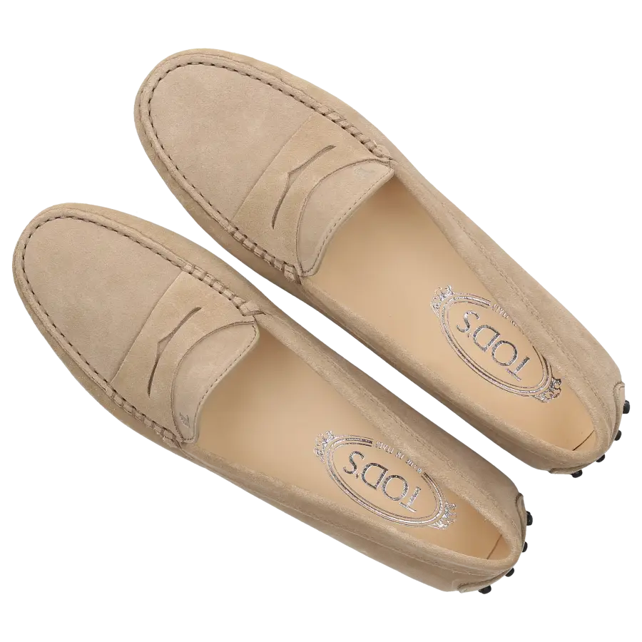 Tod's - Mokassins GOMMINI Veloursleder - beige