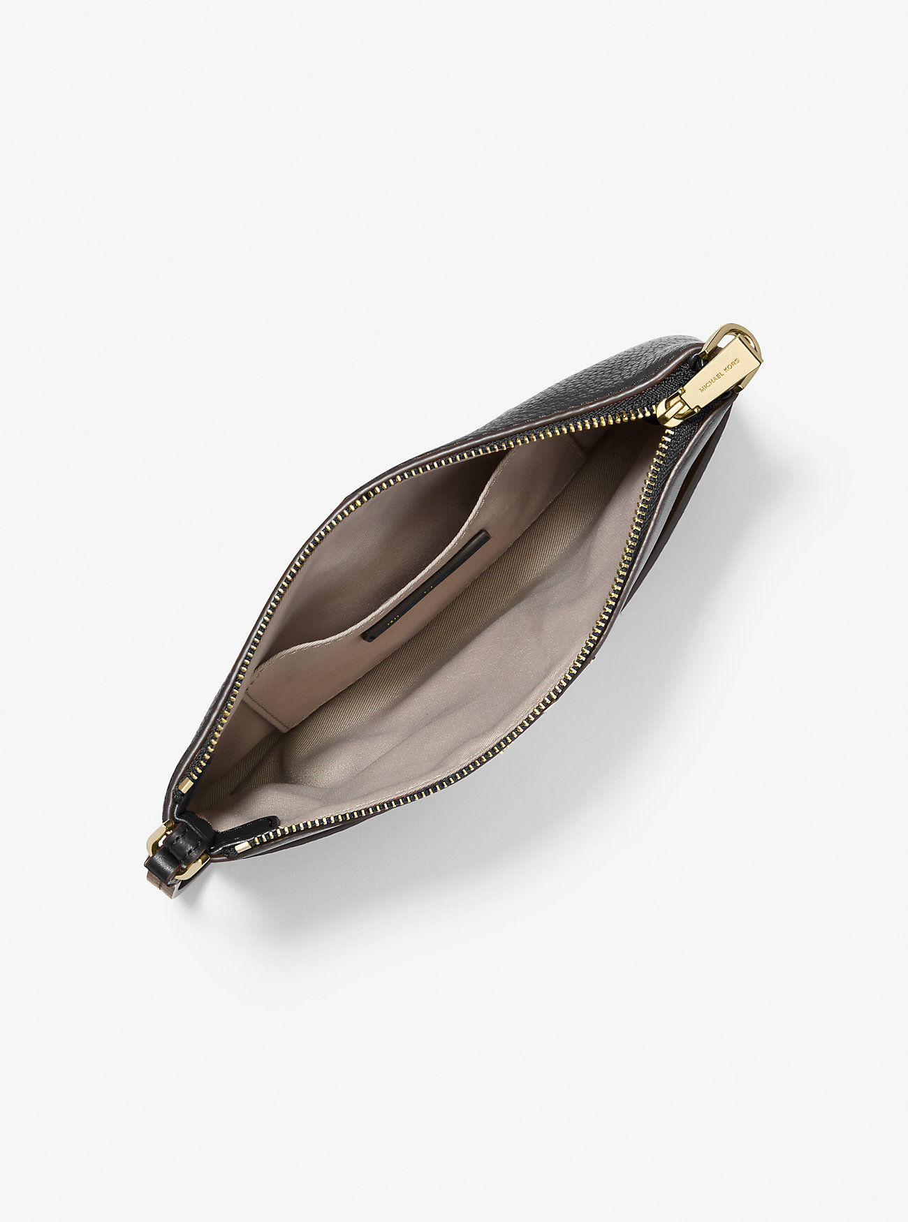 Torebka Jet Set Medium Pebbled Leather Wristlet - CZARNY