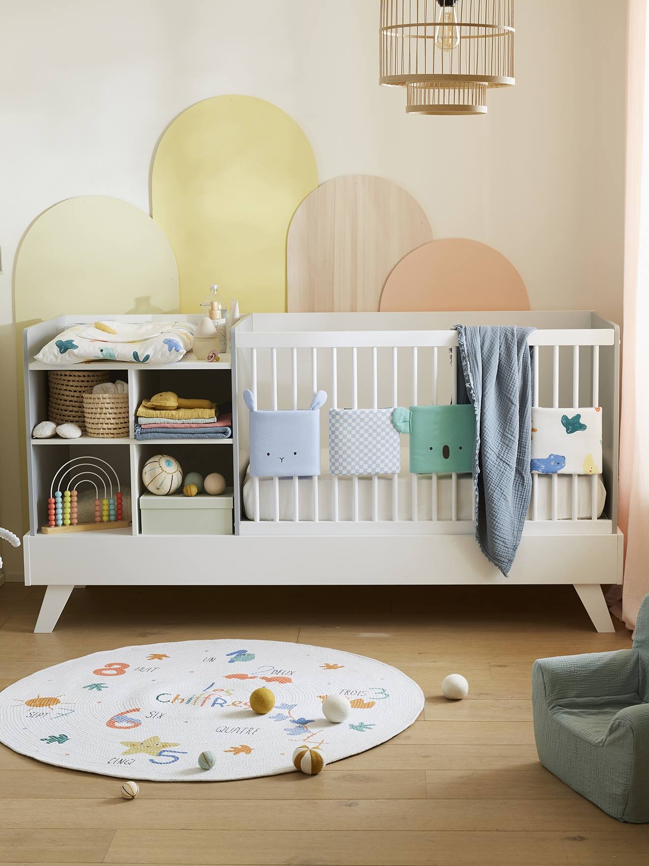 Vertbaudet Kinderzimmer 4-in-1-Kombibett COMBINID, mitwachsend - weiß/natur