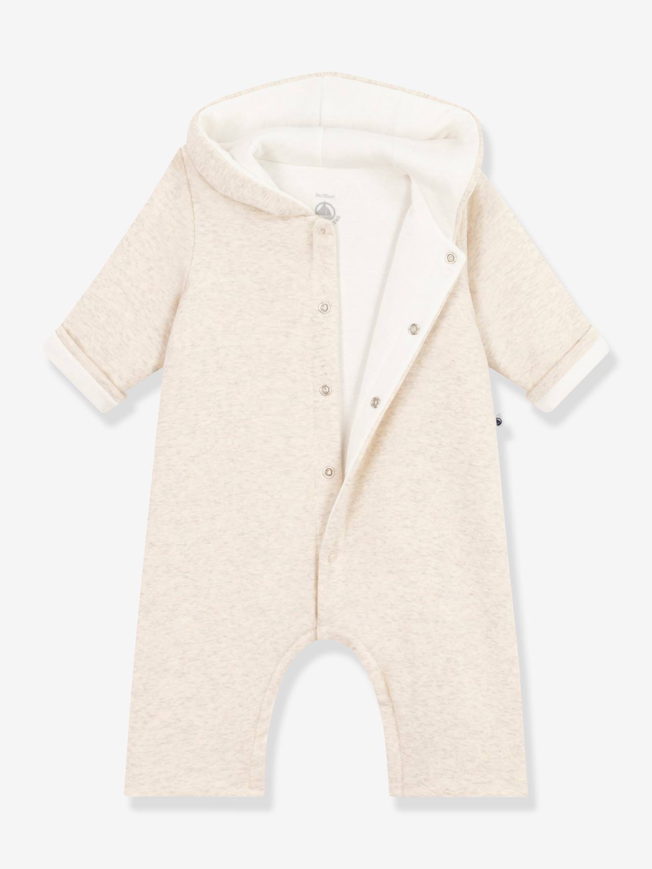 Petit Bateau Wattierter Baby Overall mit Kapuze PETIT BATEAU - beige