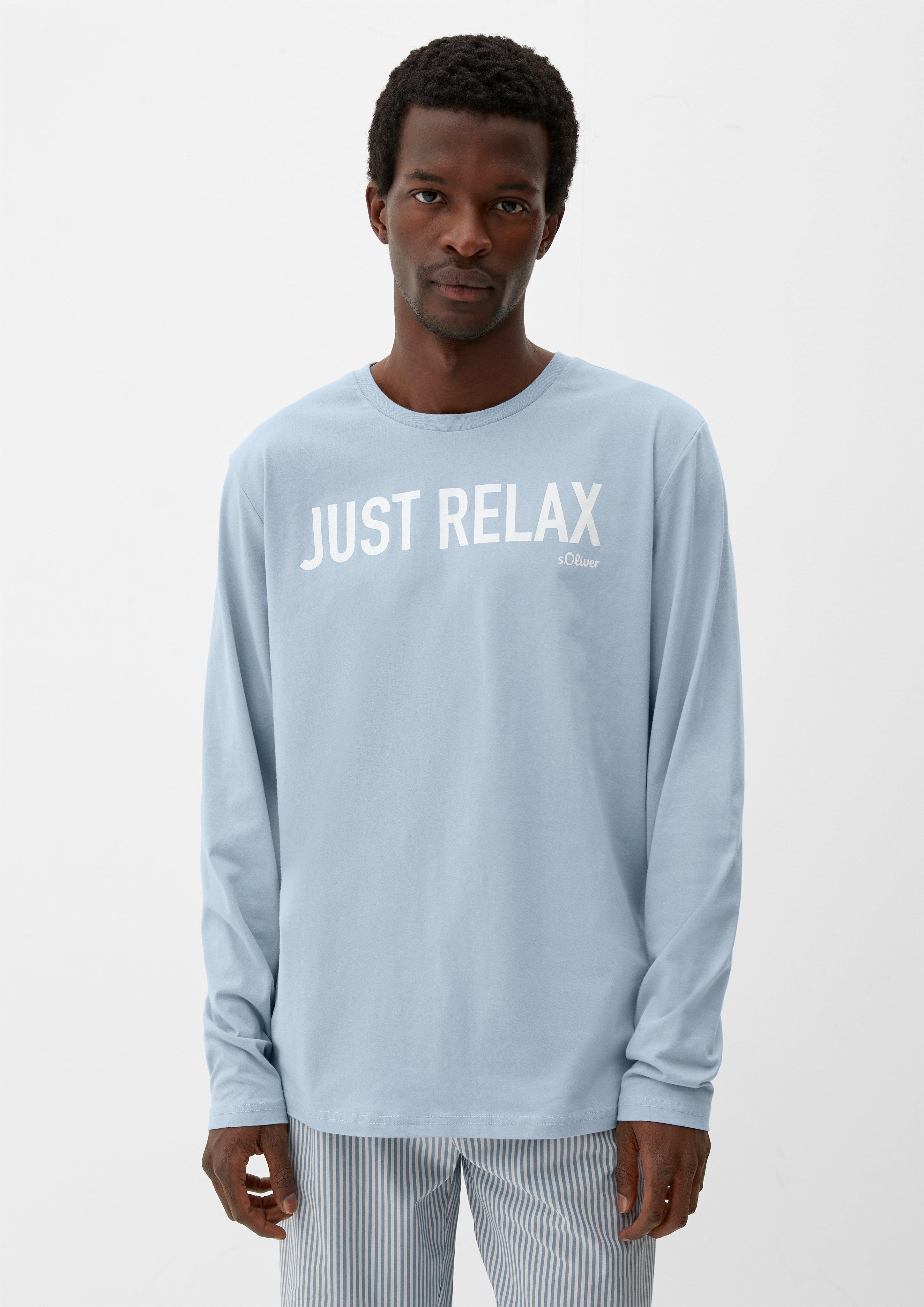 Pyjama-Shirt mit Schriftprint  6008389-5344