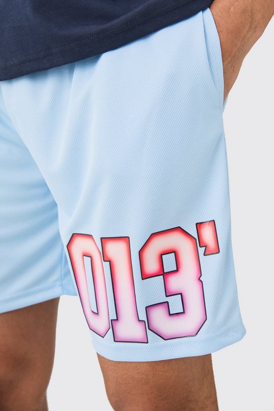 Basketball-Shorts aus Mesh mit Print